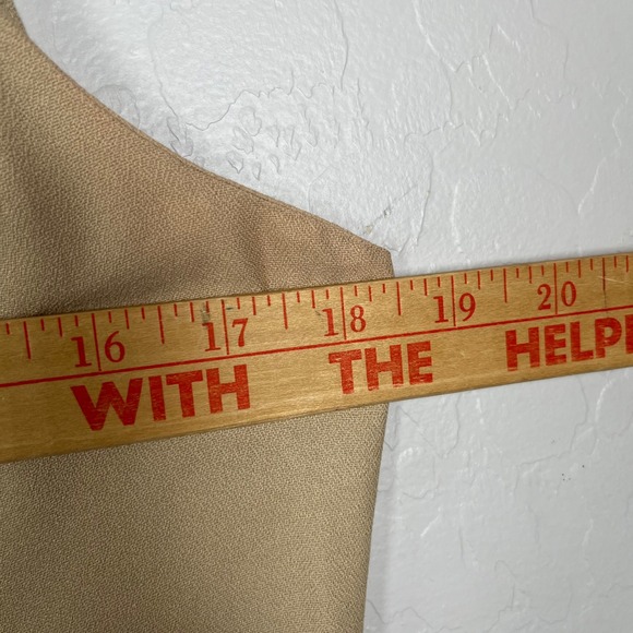 VTG R.J. & Co Women's Tan Dress Suit Set Leopard Trim Size 10P USA *FLAWS*‎ - Picture 15 of 16